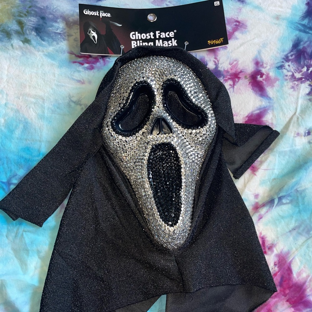 Ghost face bling mask